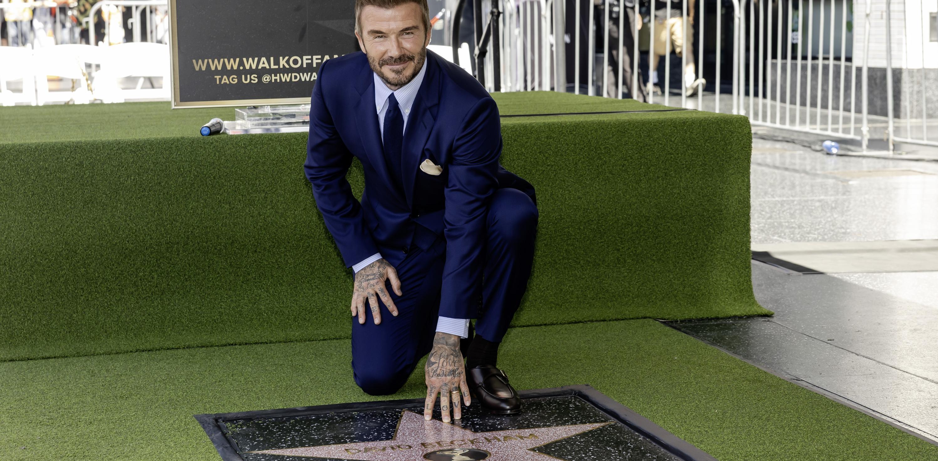 David Beckham Menerima Penghargaan Bintang di Paseo de la Fama Hollywood